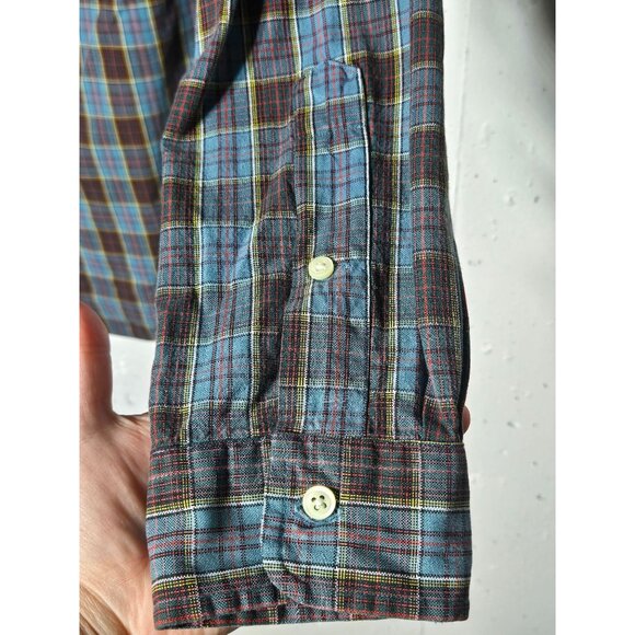 Ralph Lauren Mens Plaid Button-Down Shirt Size Medium Preppy Career Business - Picture 4 of 9